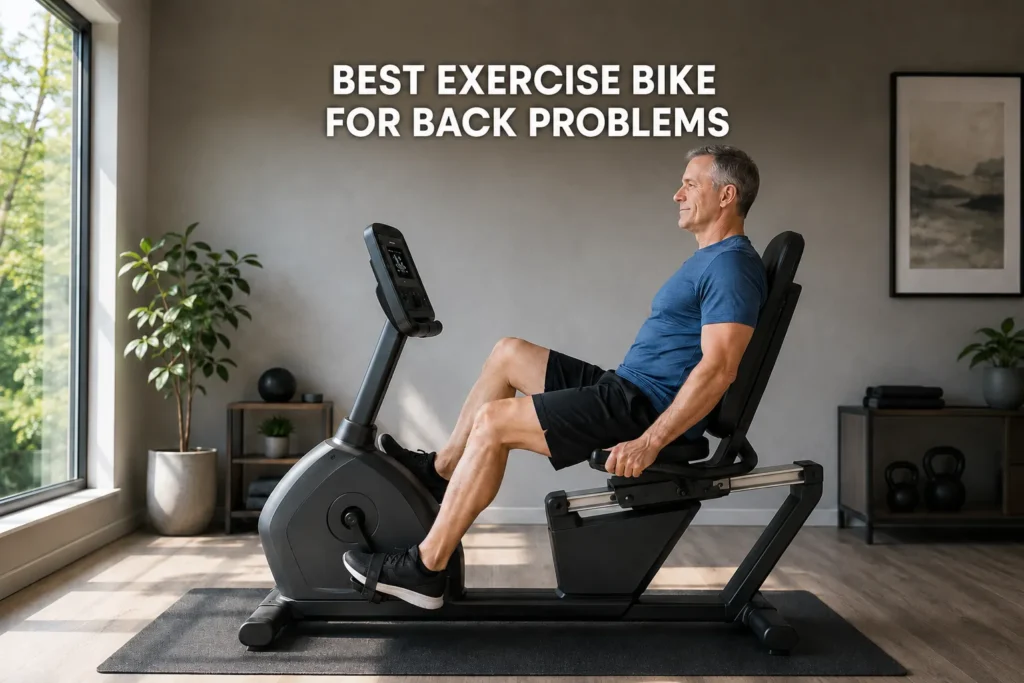 Best Exercise Bike for Back Problems in a modern home gym setting