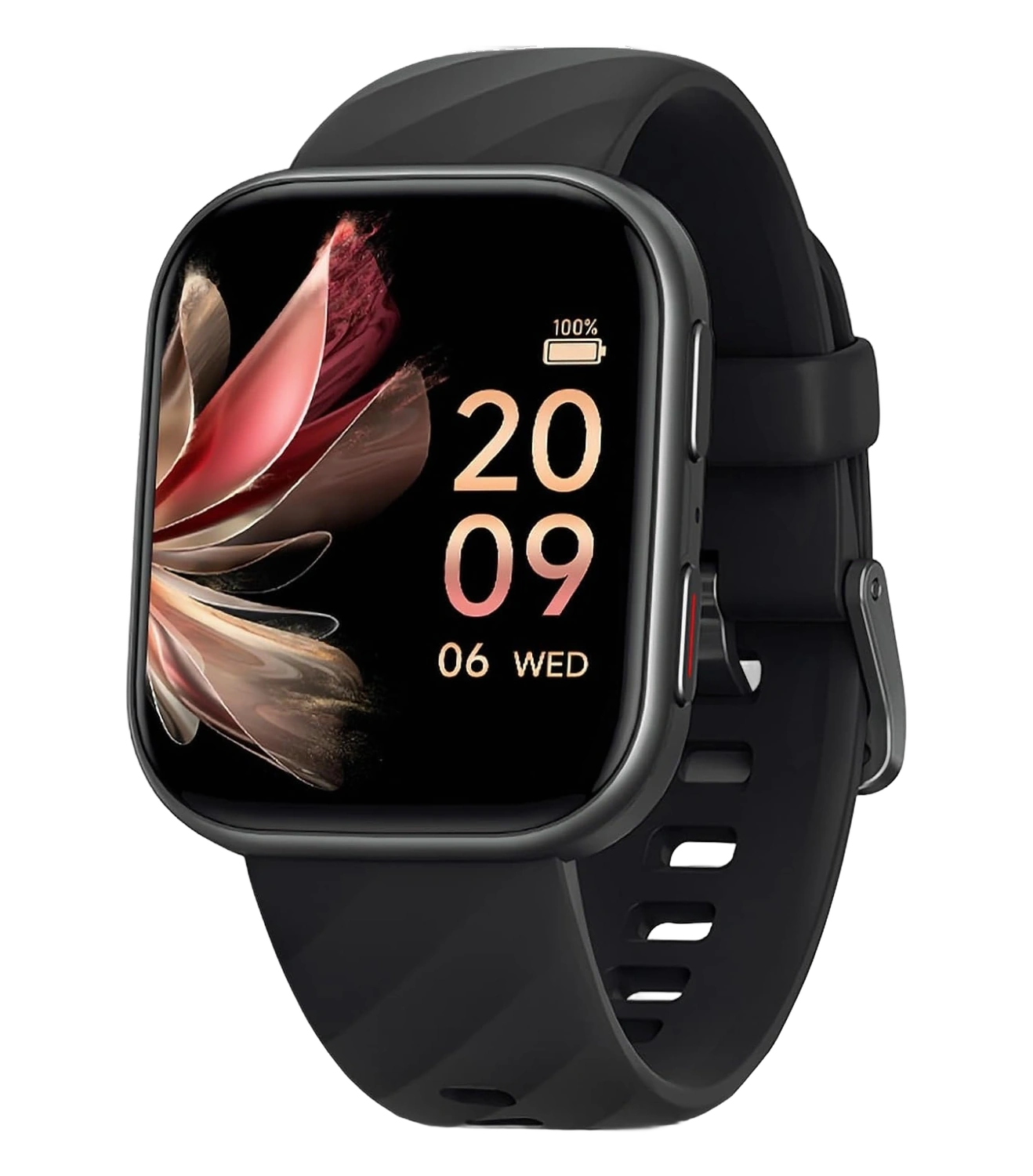 FITVII fitness tracker with a black silicone band and square touchscreen display