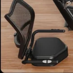 Close-up of the JOROTO recumbent bike wide cushioned seat and breathable mesh backrest