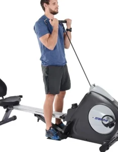 A rowing handle that doubles as an arm-day tool