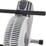 Close-up of the Stamina ATS Air Rower fan flywheel and handle