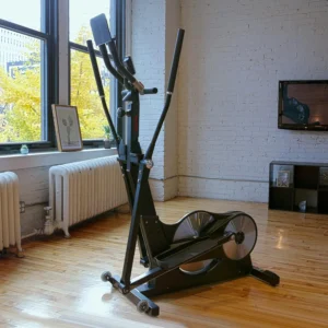 About half the footprint of a full elliptical