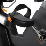 Close-up of the 3G Cardio Elite RB X pedal with adjustable foot strap and magnetic resistance flywheel