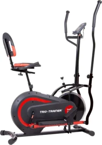 Body Power Trio Trainer 3-in-1 elliptical and bike, studio three-quarter view