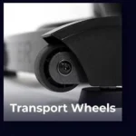Teeter FreeStep LT3 transport wheel close-up for moving the machine