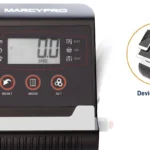 Marcy Dual Action Cross Training Recumbent Bike console display showing scan, time, speed, distance, calorie, and odometer readouts