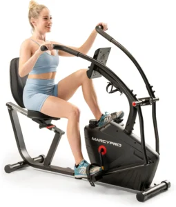 The only recumbent bike in our lineup with a real arm exerciser