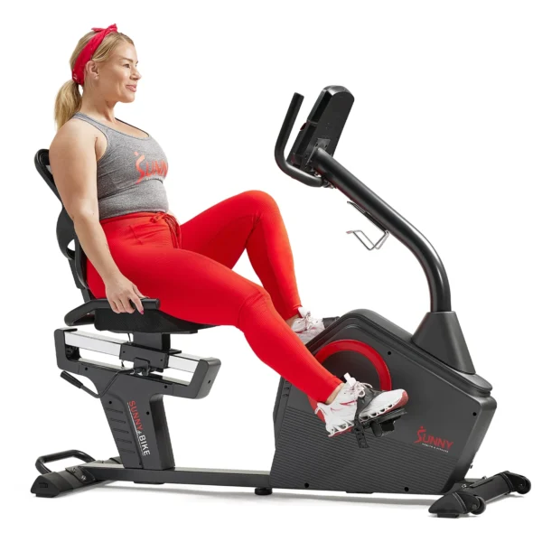 Sunny Health & Fitness Smart Recumbent Bike (low impact cardio)