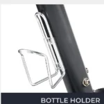 Sunny Health & Fitness Elite Recumbent Cross Trainer built-in water bottle holder close-up