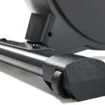 Close-up of the Sunny extra long rail rower front rail end and wheel