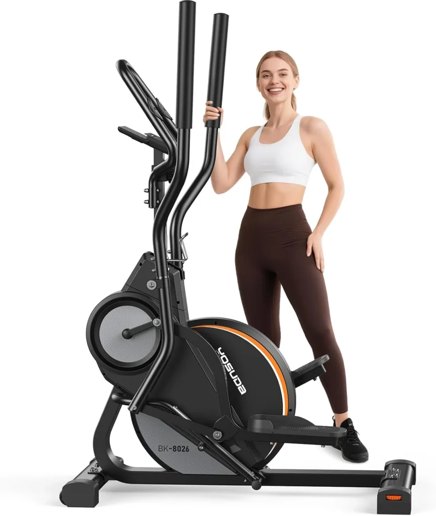 YOSUDA 3-in-1 Compact Elliptical with 45 deg Incline