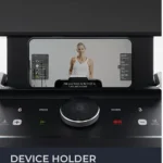 Close-up of Sunny SF-T722052 tablet device holder with phone mounted