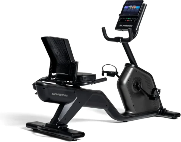 Schwinn 290 recumbent bike, three-quarter view