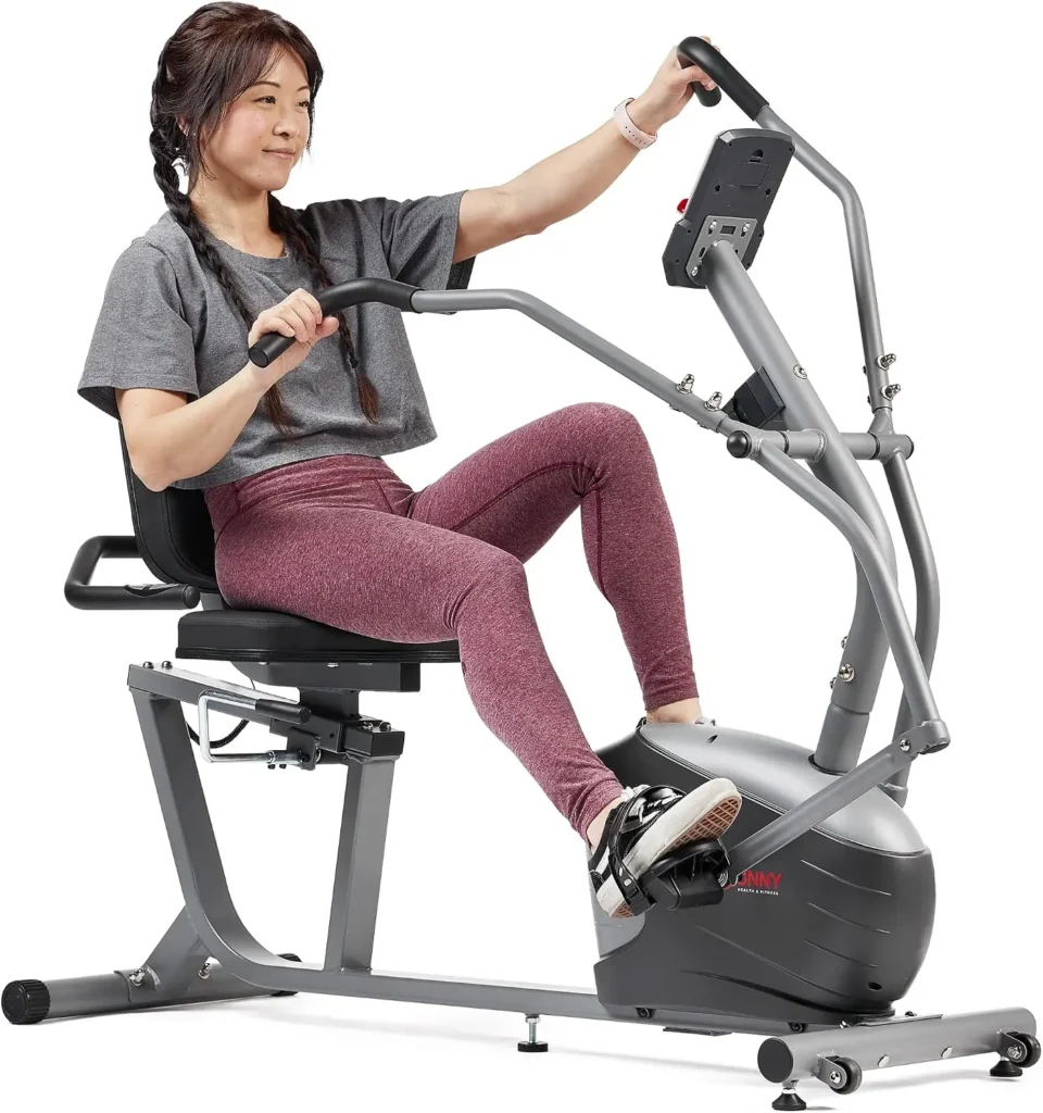 Sunny Smart Recumbent Cross Trainer with Arm Exerciser