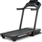 ProForm Carbon TL treadmill three-quarter studio view, alternate angle showing console display