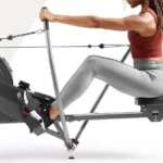 Sunny Smart 360 rower shown in single-arm rowing mode using the center handlebar