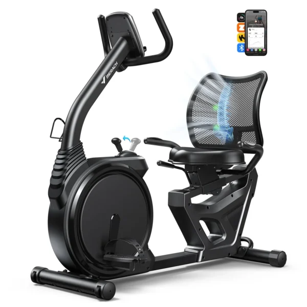 MERACH Recumbent Bike for Seniors (heart rate handles)
