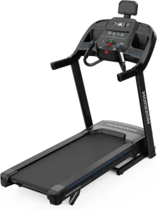 Horizon Fitness 7.0 AT treadmill, three quarter studio view