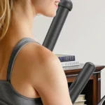 Close-up of the Niceday elliptical console and handlebar grips during use