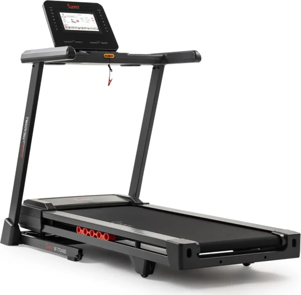 Sunny SF-T724082 treadmill three-quarter studio view showing full frame and console