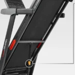 Sunny SF-T724012 treadmill folded upright for storage
