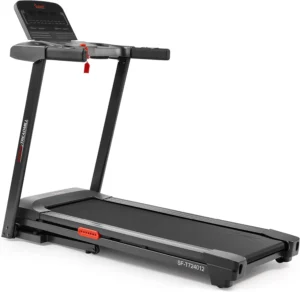 Sunny SF-T724012 treadmill three-quarter studio view showing full frame and console