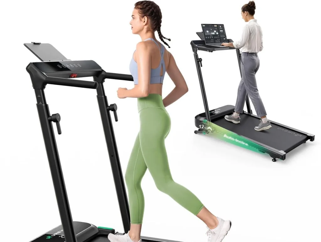 UREVO Foldimix 5L 12% Incline Walking Pad with Desk