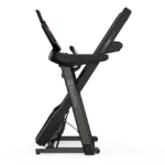 BowFlex T16 treadmill folded upright for storage