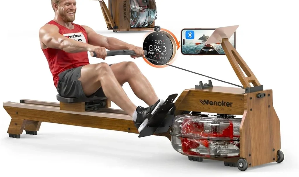 WENOKER Wooden Foldable Water Rower