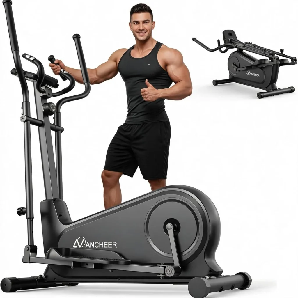 ANCHEER Foldable Magnetic Elliptical (16 in stride)