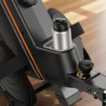 Close-up of the YOSUDA RM-187 rower upgraded bottle holder with water bottle